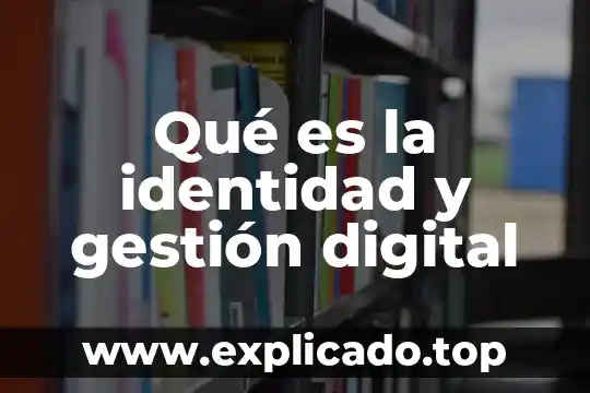 Que es identidad mexicana 8 Qué es la identidad y gestión digital
