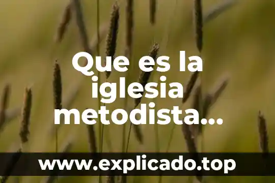 Que es comunidad en la iglesia 8 Que es la iglesia metodista unida