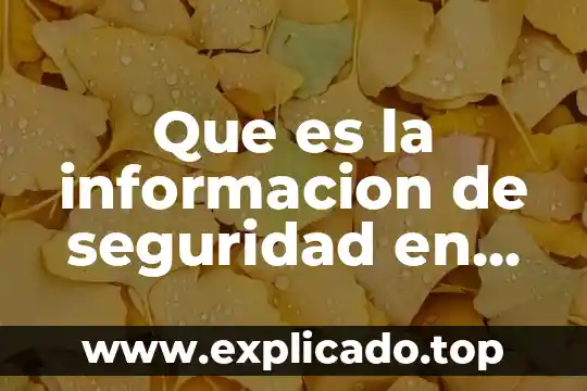 Que es la soiedad de la informacion 3 Que es la informacion de seguridad en hotmail