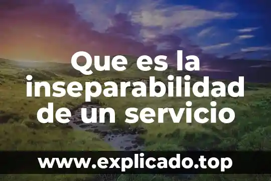 Que es la inseparabilidad de un servicio
