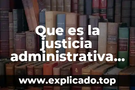 Que es la auditoria ejecutiva y administrativa educatina 7 Que es la justicia administrativa y sus caracteristicas