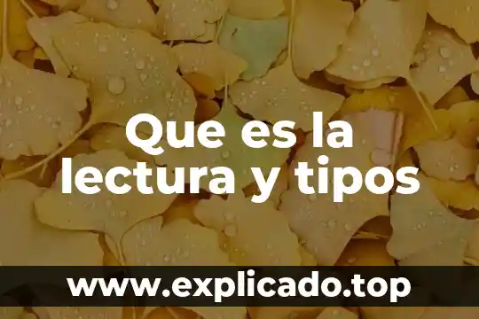 Que es rapida en lectura mecanica 5 Que es la lectura y tipos