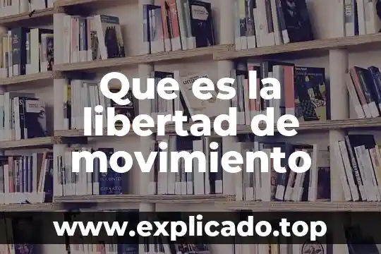 Que es la libertad de movimiento