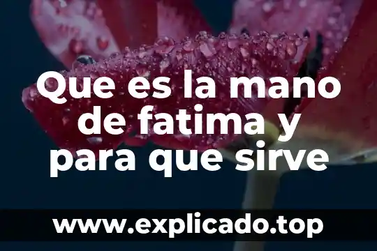 Que es la mano de obra barata 7 Que es la mano de fatima y para que sirve