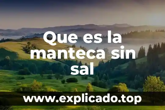 Que es mas refinada la sal o la azucar 7 Que es la manteca sin sal