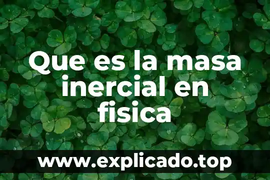 Que es cargar en fisica 3 Que es la masa inercial en fisica
