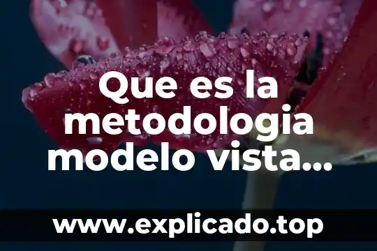 Que es la metodologia modelo vista controlador