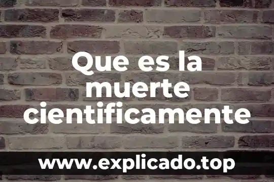 Que es la muerte cientificamente