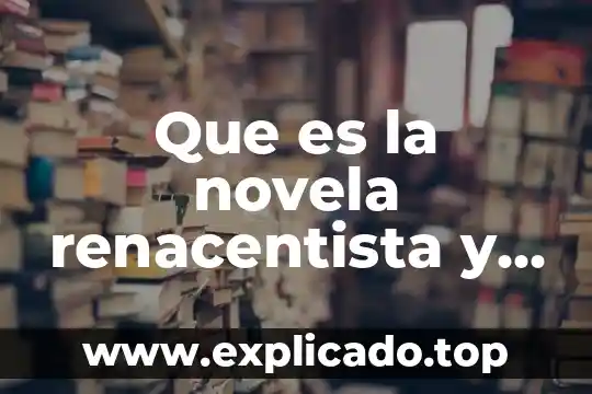 Que es una novela objetivo 6 Que es la novela renacentista y sus caracteristicas