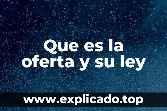 Qué es la oferta pública en mercado de dinero 6 Que es la oferta y su ley