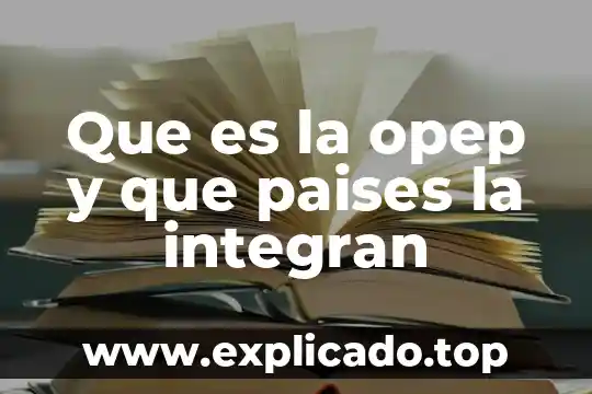Que es el modelo tcp capas que lo integran 8 Que es la opep y que paises la integran