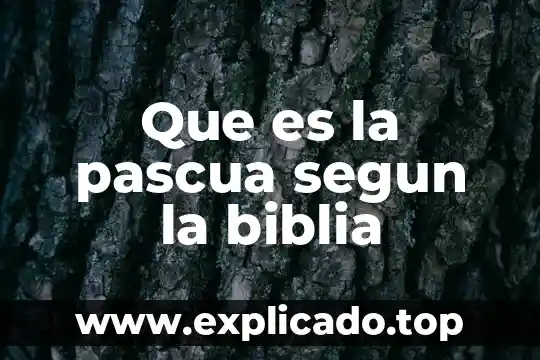 Qué es la fiesta de Pascua para niños 5 Que es la pascua segun la biblia