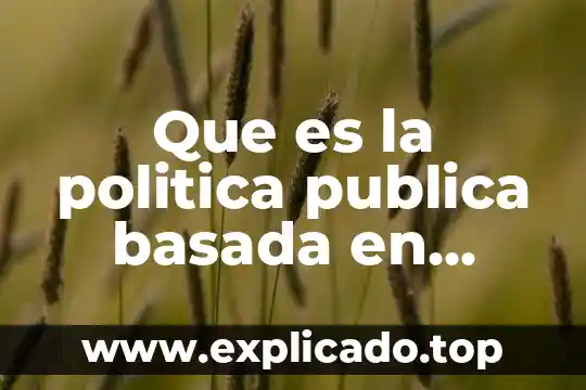 Que es la moral basada en autores 8 Que es la politica publica basada en evidencia