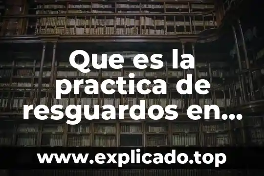 Que es la administracion de efectivo y valores negociables 5 Que es la practica de resguardos en administracion