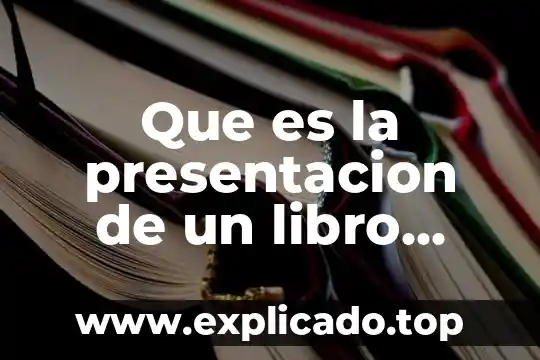 Que es y como se hace una presentacion ejecutiva 7 Que es la presentacion de un libro yahoo