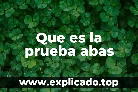 Que es una prueba de flamabilidad 3 Que es la prueba abas
