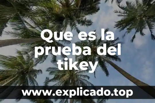 Que es la prueba del tikey