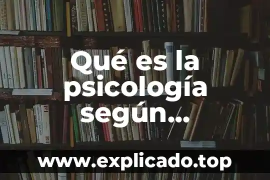 Qué es la psicología según Aristóteles