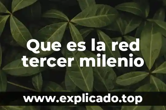 Que es codigo de operador de red 5 Que es la red tercer milenio