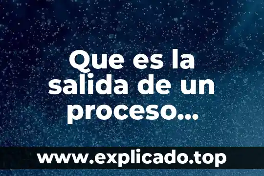 Que es un stock d productos 7 Que es la salida de un proceso industrial