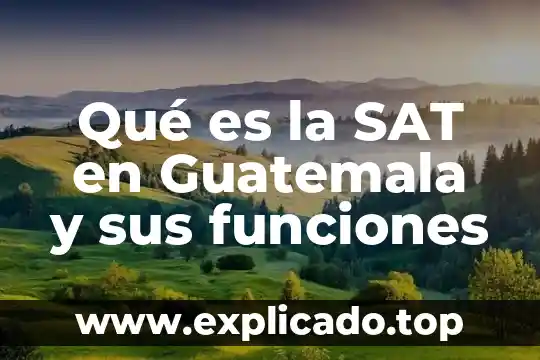 Que es contaduria electronica sat 7 Qué es la SAT en Guatemala y sus funciones