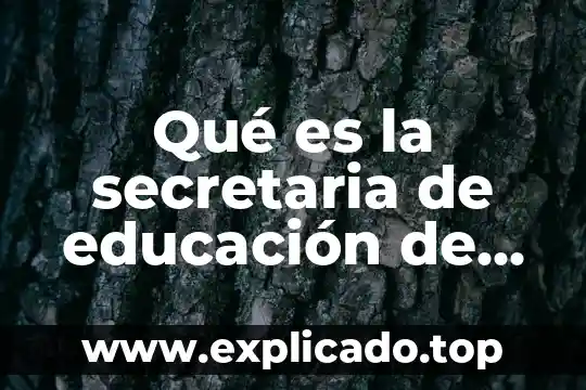Qué es la Secretaría de Desarrollo Urbano y Ecología Sonora 8 Qué es la secretaria de educación de estado