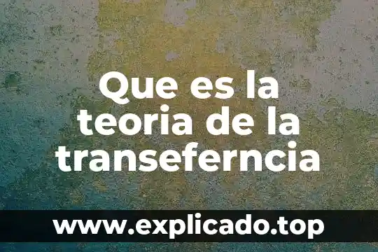 Que es la teoria de paciolo 5 Que es la teoria de la transeferncia