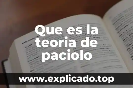 Que es la teoria de la transeferncia 4 Que es la teoria de paciolo