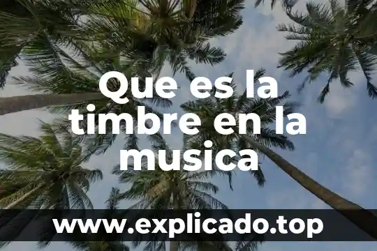 Que es intensidad o volumen en musica 3 Que es la timbre en la musica