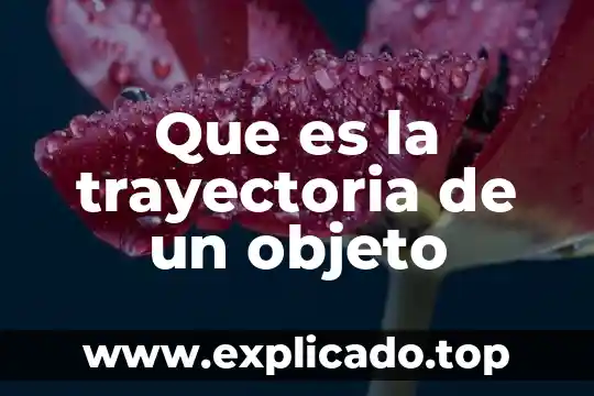 Que es un objeto inusual 3 Que es la trayectoria de un objeto