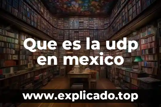 Desarrollando las habilidades de comunicación que es 3 Que es la udp en mexico