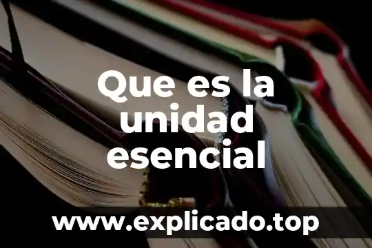 Que es el liber d una planta 3 Que es la unidad esencial