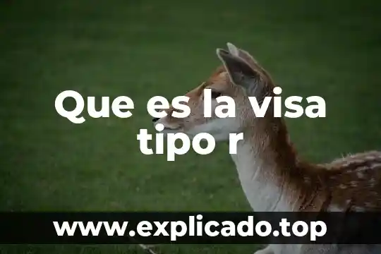 Que es el liber d una planta 4 Que es la visa tipo r