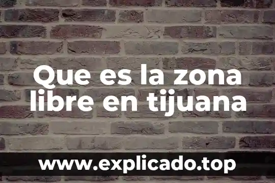 Que es crear zona de desarrollo proximo 8 Que es la zona libre en tijuana