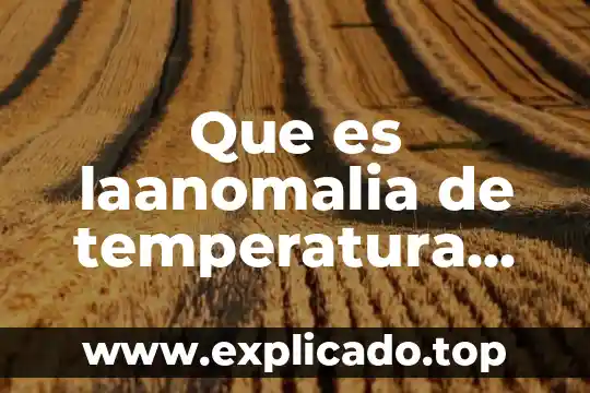Que es velocidad y velocidad media 8 Que es laanomalia de temperatura media
