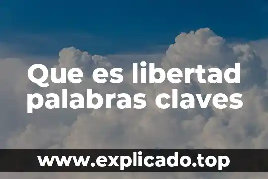 Que es libertad palabras claves