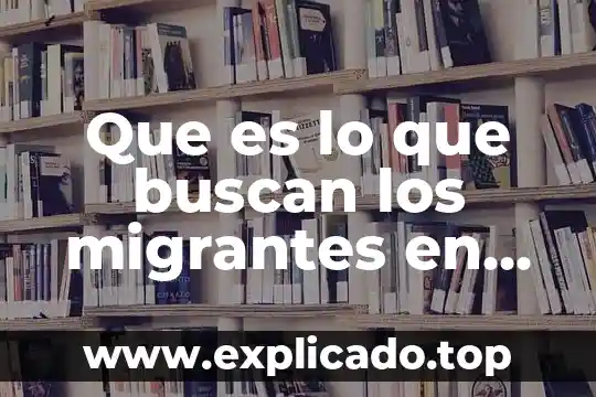 Que es derecho de las personas migrantes 4 Que es lo que buscan los migrantes en estados unidos