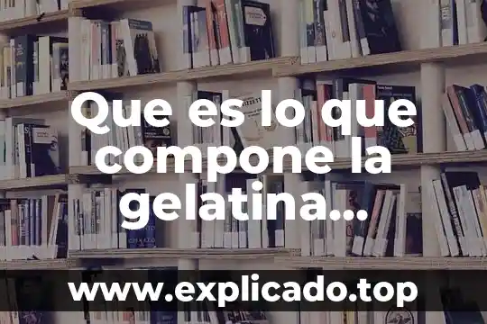 Qué es químicamente una grasa 7 Que es lo que compone la gelatina quimicamente