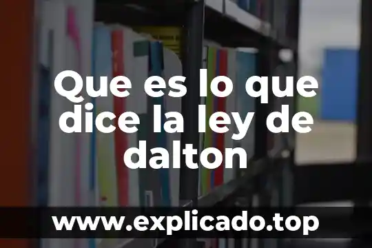 Qué es ley natural derechos humanos 4 Que es lo que dice la ley de dalton