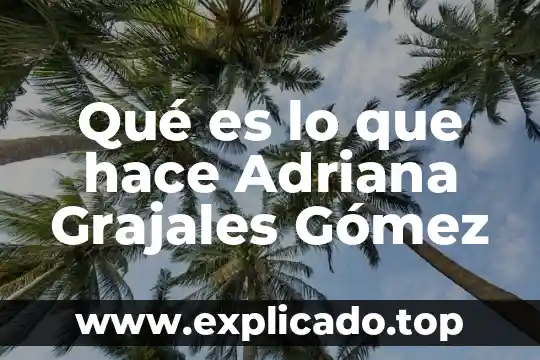 Qué es lo que hace Adriana Grajales Gómez