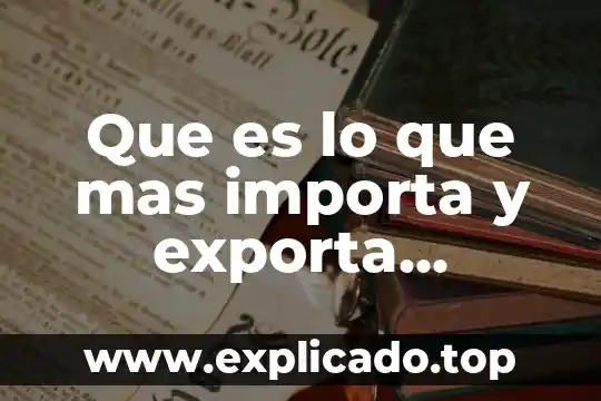 Que es lo que exporta eua a mexico 7 Que es lo que mas importa y exporta chiapas