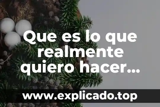 Como descubrir que es lo que quiero en la vida 6 Que es lo que realmente quiero hacer con mi vida
