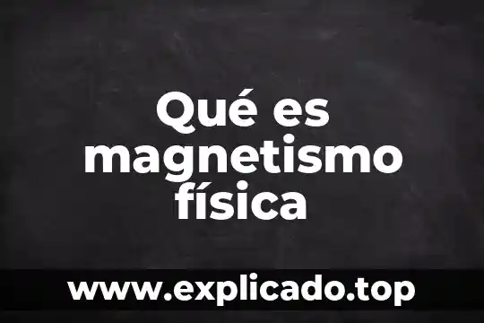 Que es magnetismo animal 3 Qu茅 es magnetismo f铆sica