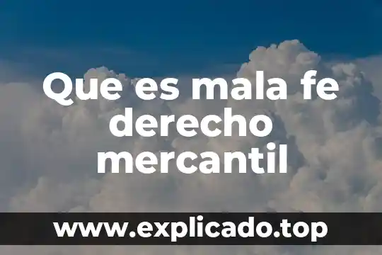 Que es tener fe publica 6 Que es mala fe derecho mercantil