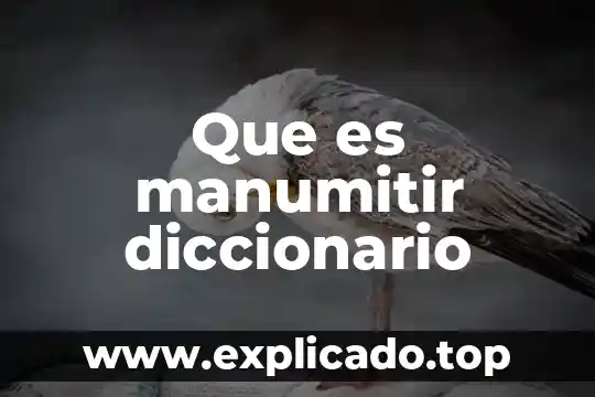 Que es sintomas caracteristicos 8 Que es manumitir diccionario