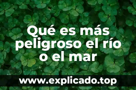 Que es mas peligroso el vph o el vih 5 Qué es más peligroso el río o el mar