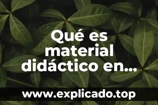 Qué es material didáctico en trabajo social
