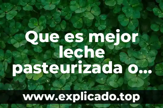 ¿Qué es mejor PAL o NTSC Wii? 5 Que es mejor leche pasteurizada o esterilizada