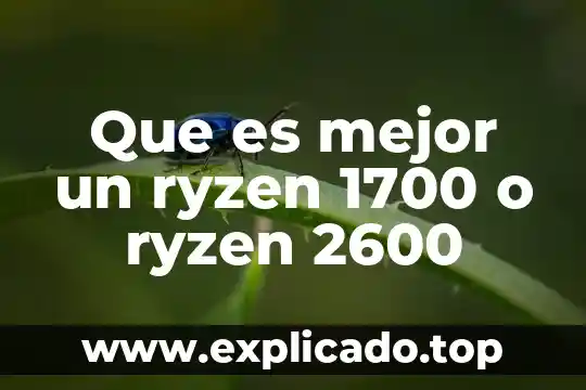 Qué es mejor un sobrestante o un supervisor 4 Que es mejor un ryzen 1700 o ryzen 2600