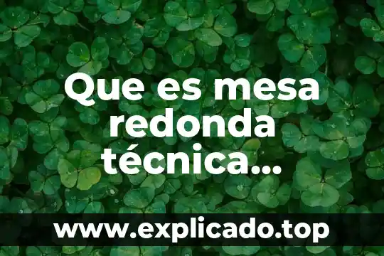 Pinza punta redonda que es 8 Que es mesa redonda técnica expositiva
